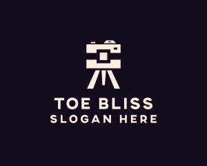 Camera Tripod Photographer logo design