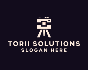 Camera Tripod Photographer logo design