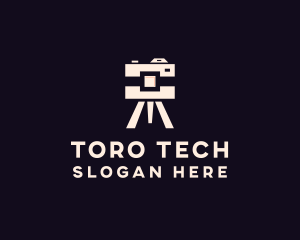 Camera Tripod Photographer logo design