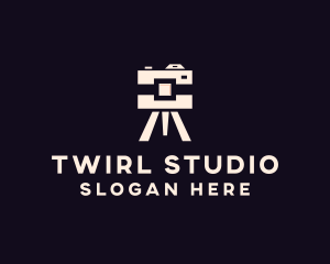 Camera Tripod Photographer logo design