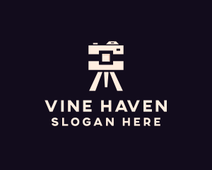 Camera Tripod Photographer logo design