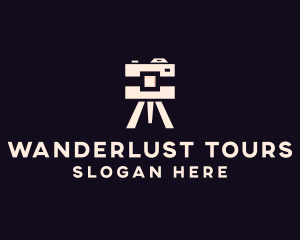 Camera Tripod Photographer logo design