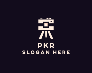 Camera Tripod Photographer logo design