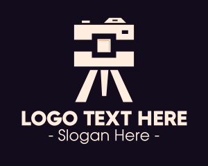 Vlogging - Camera Tripod Photographer logo design