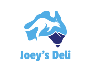 Joey - Blue Kangaroo Australia logo design