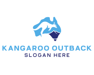 Blue Kangaroo Australia logo design