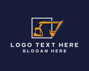 Dig - Construction Digger Machine logo design