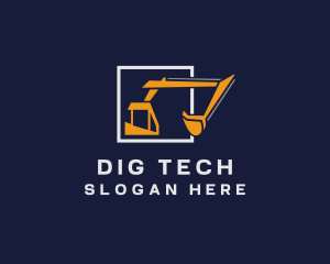 Dig - Construction Digger Machine logo design