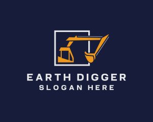 Digger - Construction Digger Machine logo design