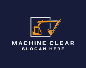 Construction Digger Machine logo design