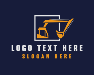 Machine - Construction Digger Machine logo design