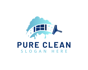 Bubbles Window Cleaning logo design