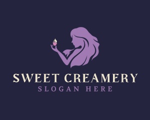 Sweet Cupcake Lady logo design