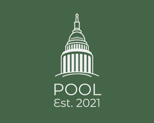 America - White House Capitol logo design