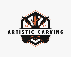 Carving - Chisel Woodwork Artisan logo design