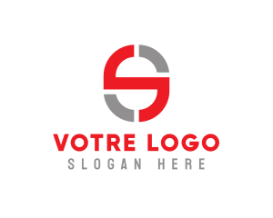 App - Tech Symbol Letter S logo design
