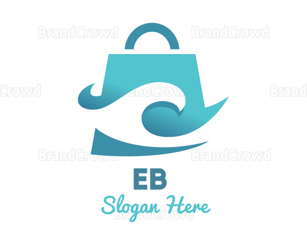 Surfing Wave Bag Logo