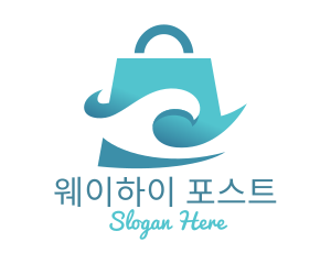 Surfing Wave Bag  logo design