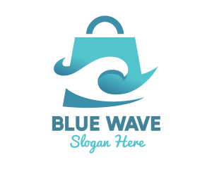Surfing Wave Bag  logo design