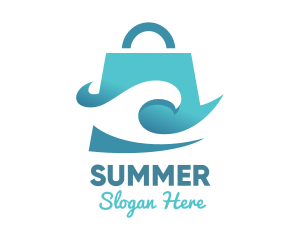 Surfing Wave Bag  logo design