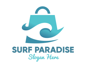 Surf - Surfing Wave Bag logo design