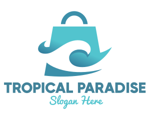 Hawaii - Surfing Wave Bag logo design