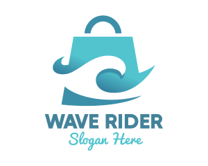 Surf - Surfing Wave Bag logo design