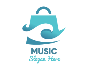 Surfing Wave Bag  logo design