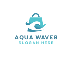 Surfing Wave Bag  logo design