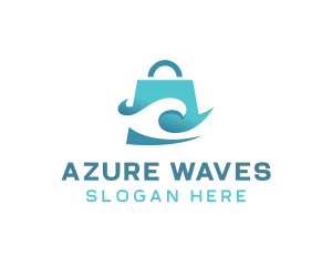 Surfing Wave Bag  logo design