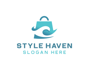 Surfing Wave Bag  logo design