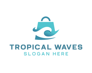 Surfing Wave Bag  logo design