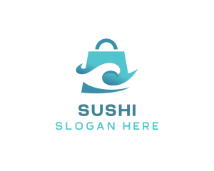 Surfing Wave Bag  logo design