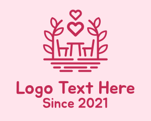 Booth - Chair & Table Romantic logo design