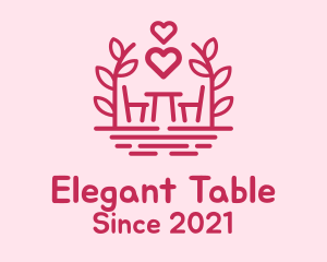 Table - Chair & Table Romantic logo design