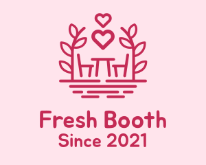 Booth - Chair & Table Romantic logo design