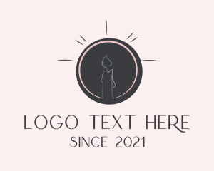 Home Decor - Boho Candle Emblem logo design