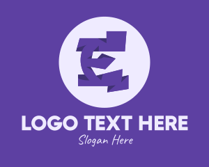 Letter E - Violet Letter E logo design