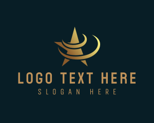Event Planner - Swoosh Generic Star Orbit logo design