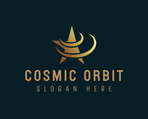 Swoosh Generic Star Orbit logo design