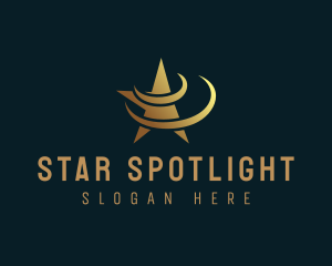 Swoosh Generic Star Orbit logo design