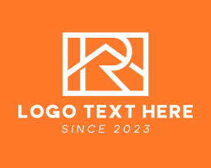Leasing - Roof House Builder logo design
