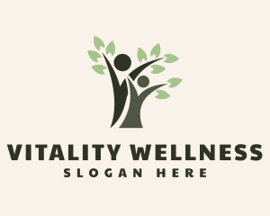 Holistic Wellness People Tree logo design