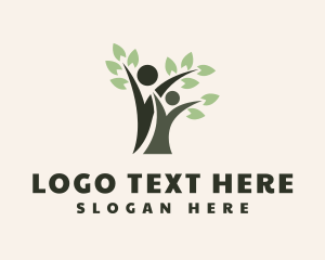 Sustainable - Holistic Wellness People Tree logo design