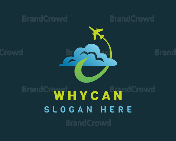 Airplane Cloud Travel Logo