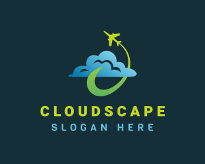 Airplane Cloud Travel logo design