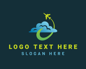 Airplane Cloud Travel Logo