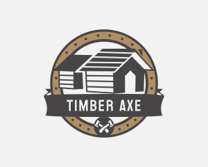 Cabin Roofing Remodeling logo design