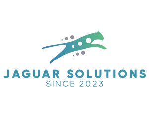 Jaguar - Tech Cat Leap Pounce logo design