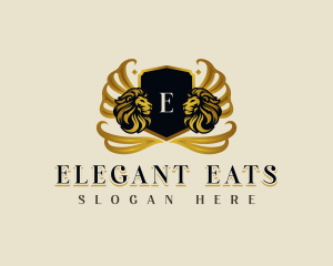 Elegant Lion Crest logo design